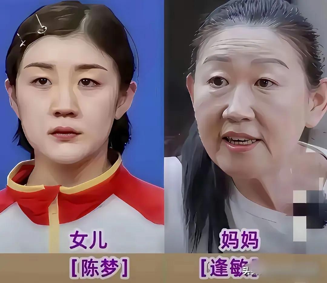 郭晶晶与妈妈的同框照片。
陈梦与妈妈的同框照片。
马龙与妈妈的同框照片。
陈若琳