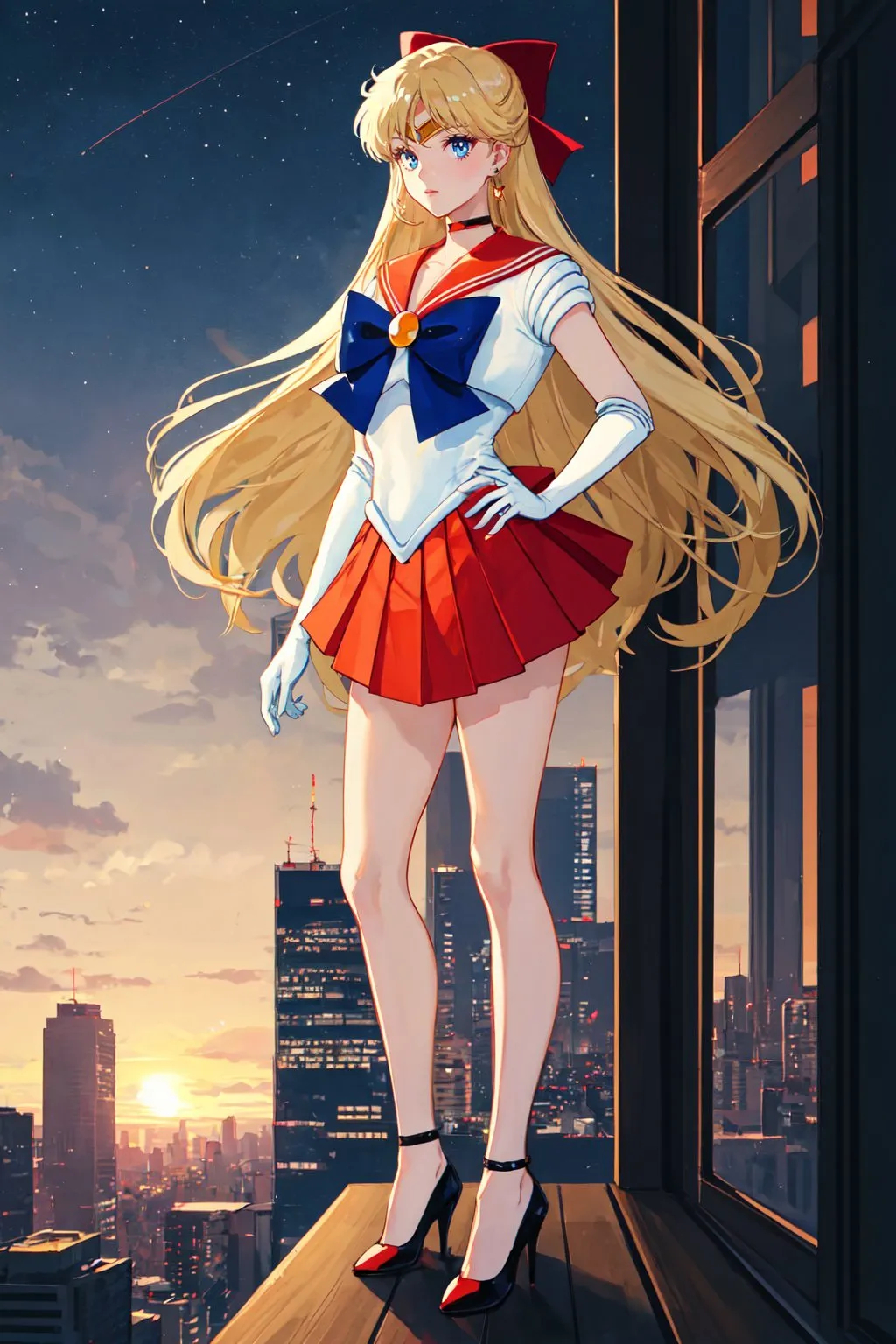 #动漫[超话]##漫视界企划##美少女战士# 高清｜无水印，月光下的爱野美奈子。