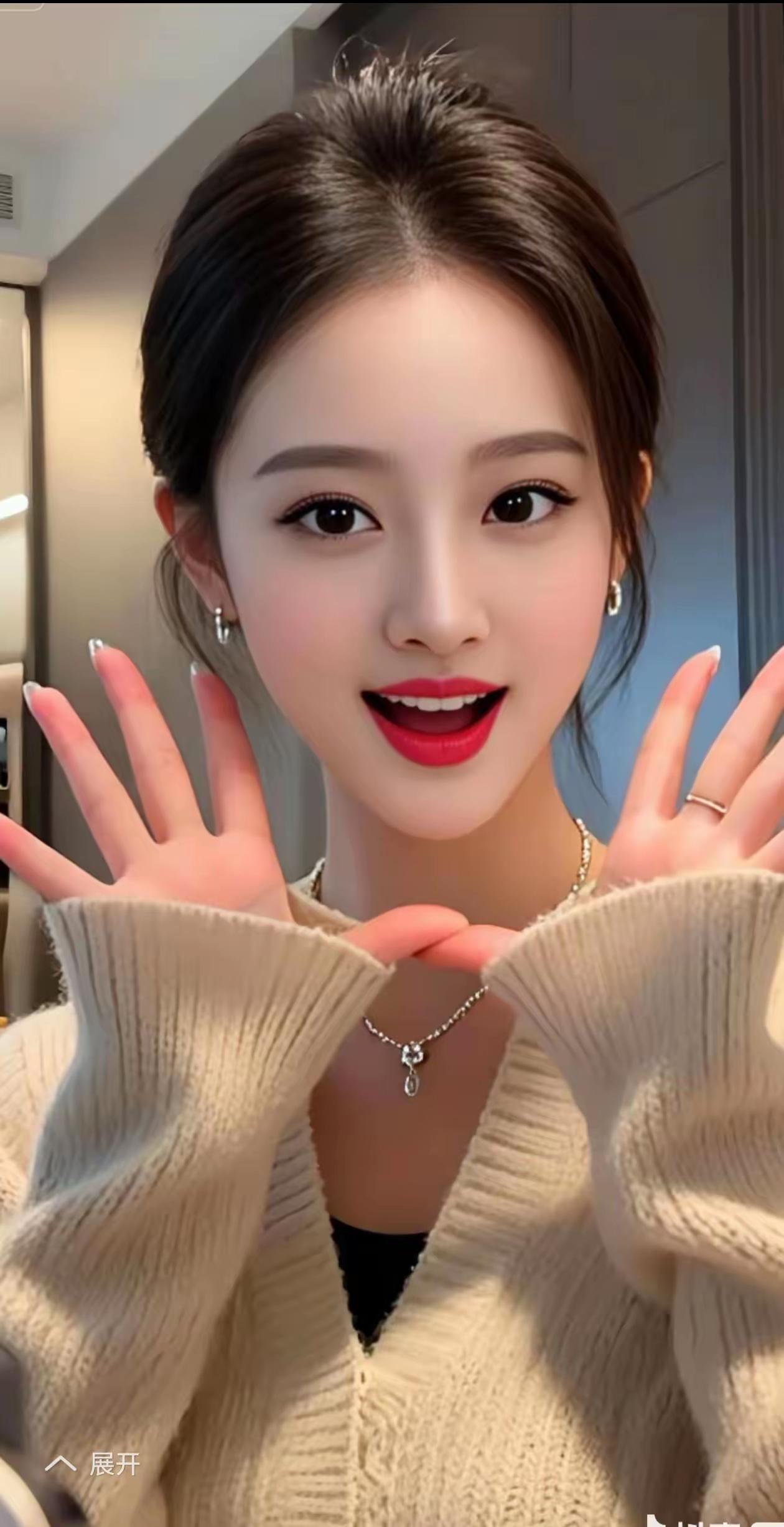 甜美少女心真的太让人上头啦！就说这米色毛衣，简直是温柔利器。像在公园湖畔，一件宽