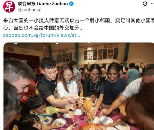 新加坡玻璃心！联合早报揪个别网民言论大肆抹黑全体国人，却无视自家长期刊发偏西方负