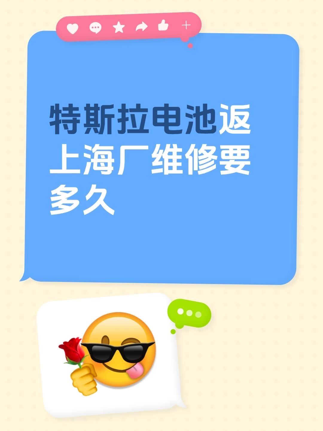 特斯拉电池返上海厂维修要多久