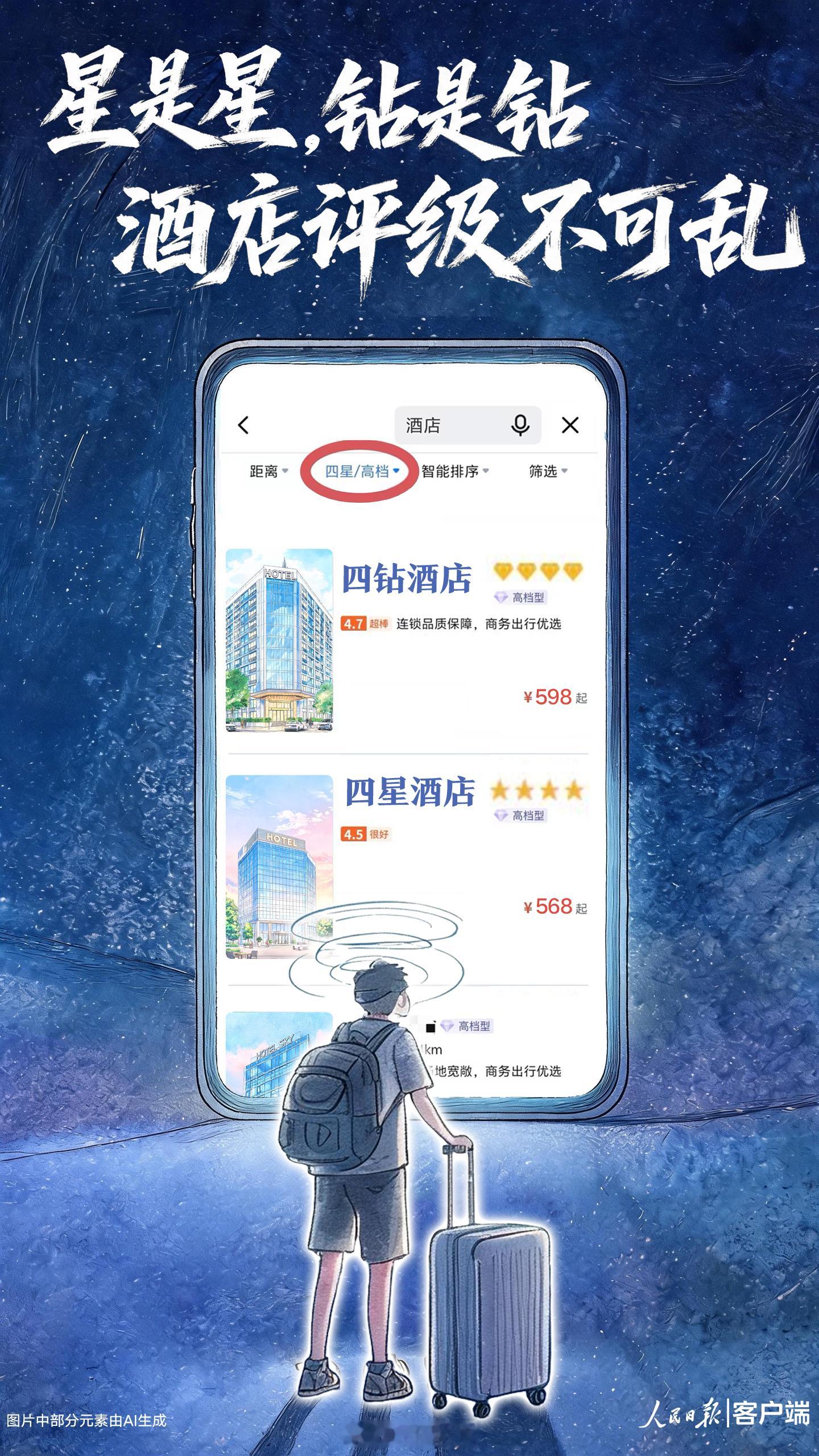 酒店四钻不等于四星【人民锐评：星是星，钻是钻，酒店评级不可乱】订酒店你踩过星钻的