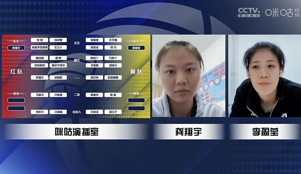 女排明星赛红黄队球员名单如下：大家看看哪支队伍更强？

红队队长：龚翔宇
主攻：