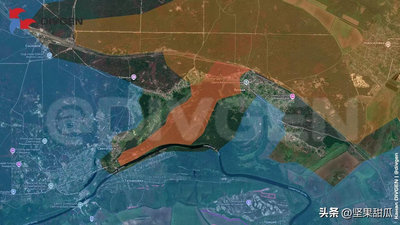 红利曼方向，俄军西部集群开始进攻斯维亚托戈尔斯克，至此，红利曼在北顿涅茨克河北部