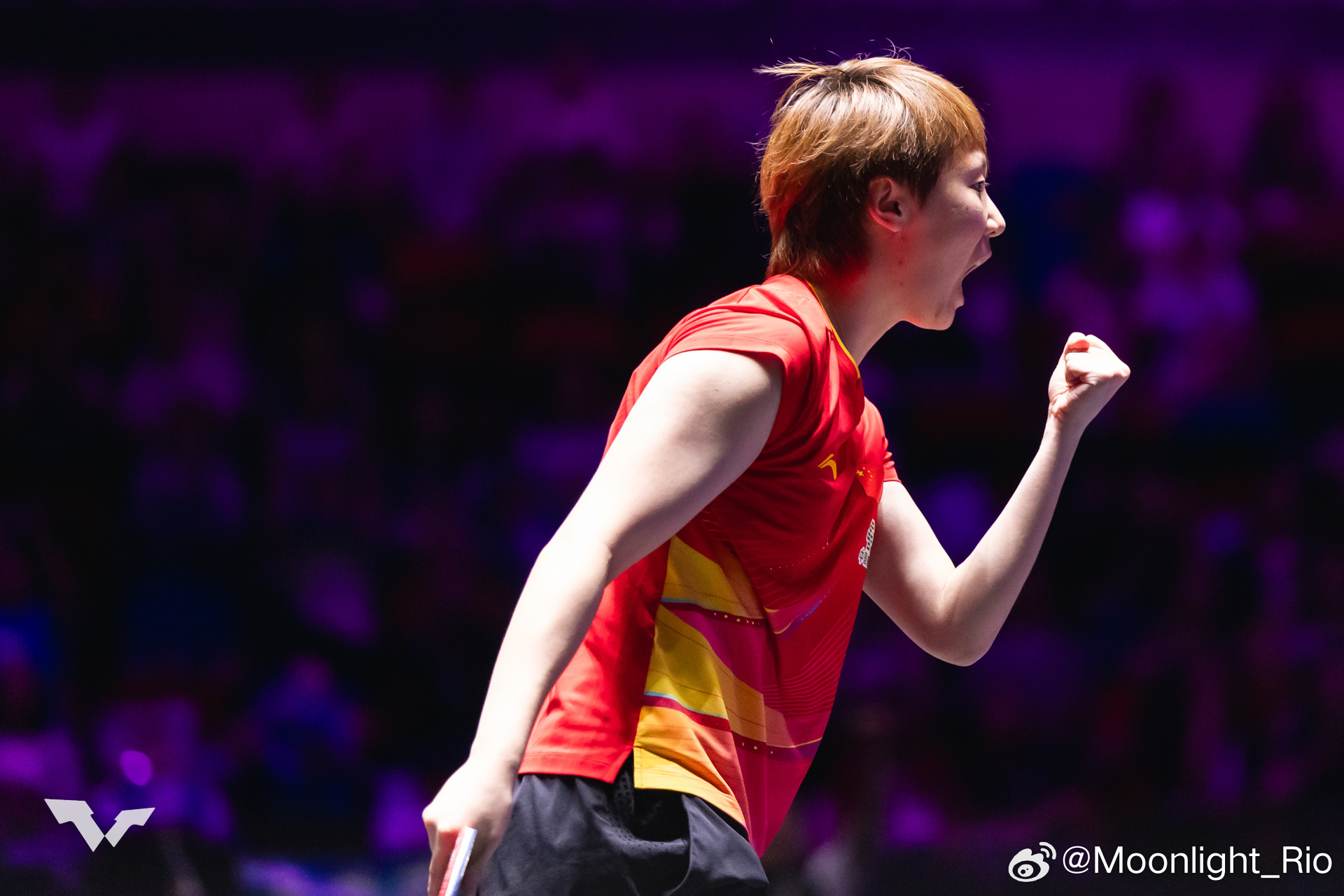 王曼昱3比2早田希娜王曼昱晋级澳门赛八强 有力的右臂💪 ​​​