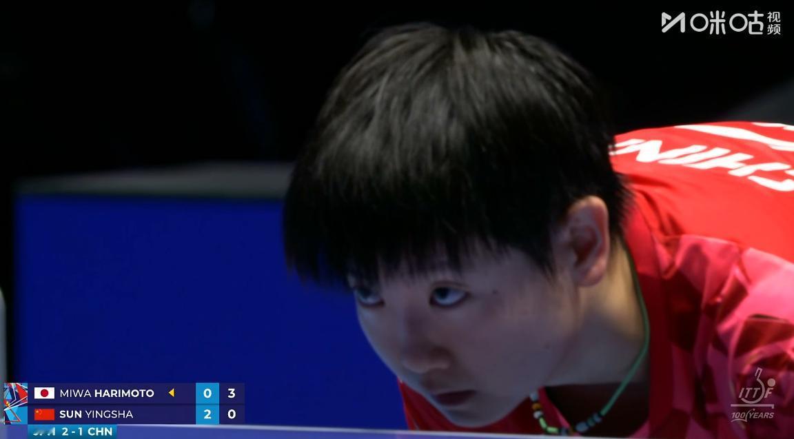 莎莎太鸡贼了，
知道张本美和喜欢上旋，
那自己就用上旋来对付你，


莎莎只用了