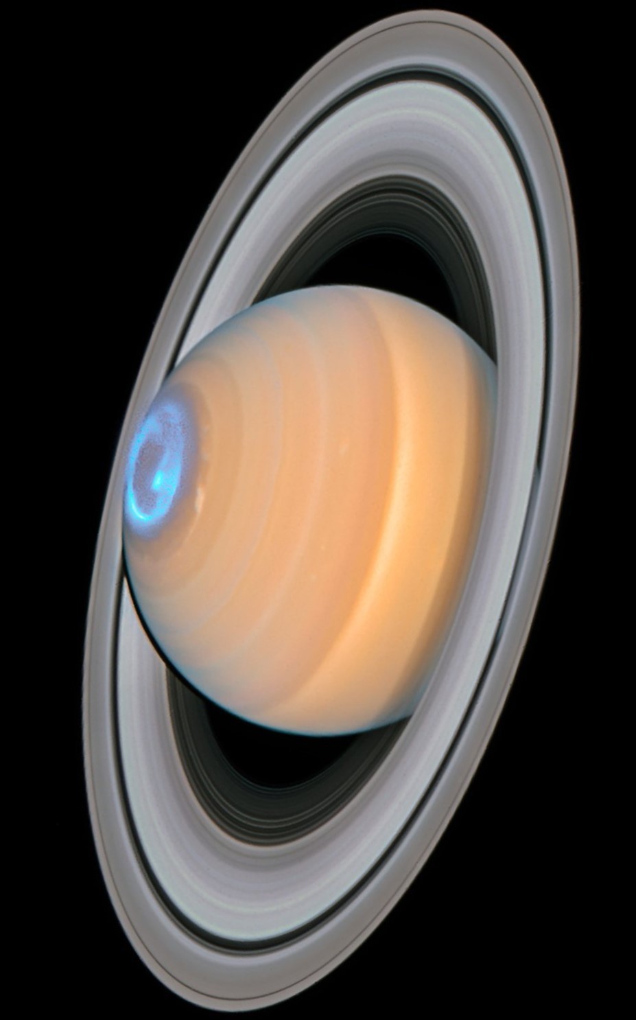 哈勃望远镜拍到的土星极光 ​​​