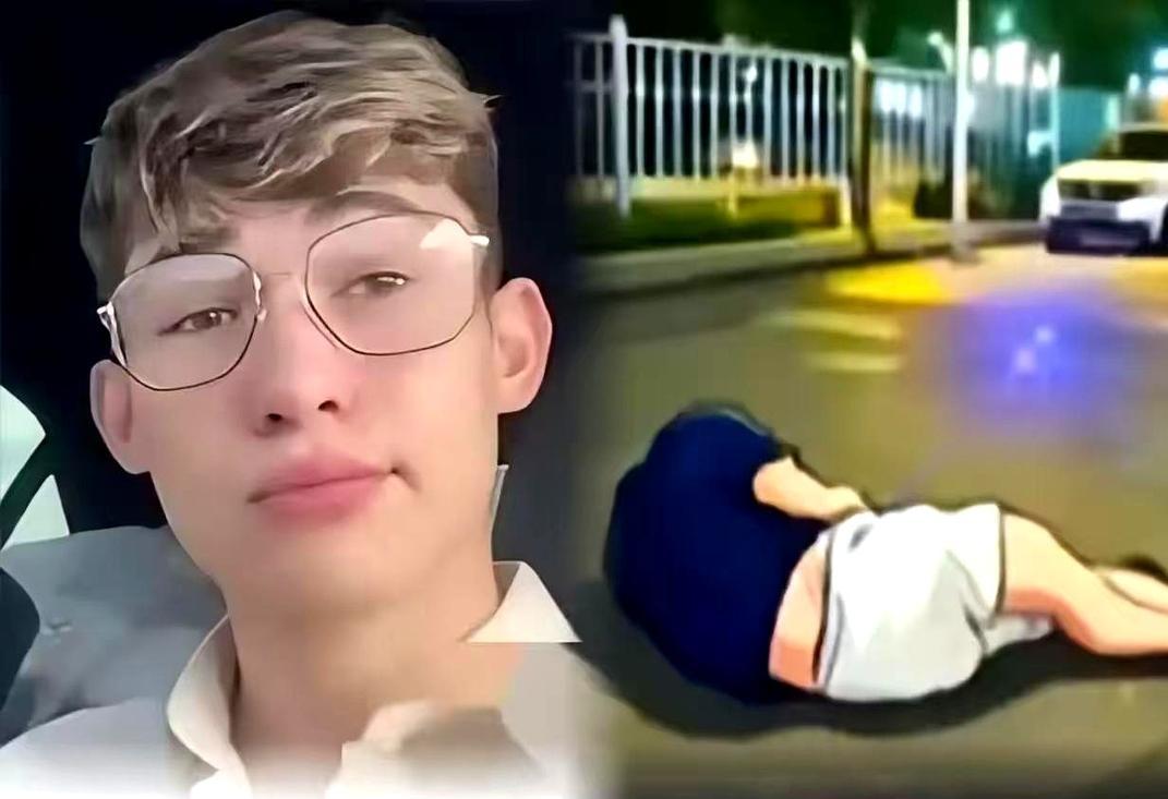三个外国人正在对一个排队买奶茶的女孩动手动脚，人群中有人喊了一声“盘他”，随即好