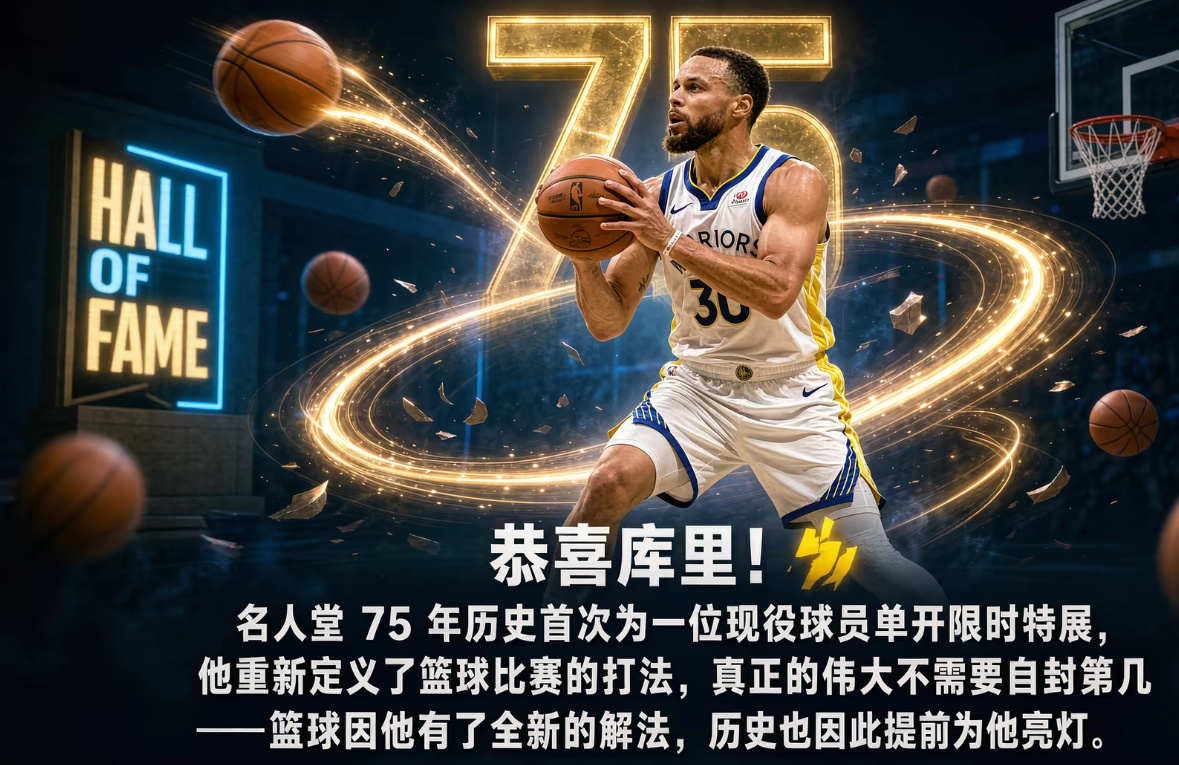 NBA资讯库里改变篮球勇士库里 创历史！名人堂将为现役库里开办专属特展7月22日