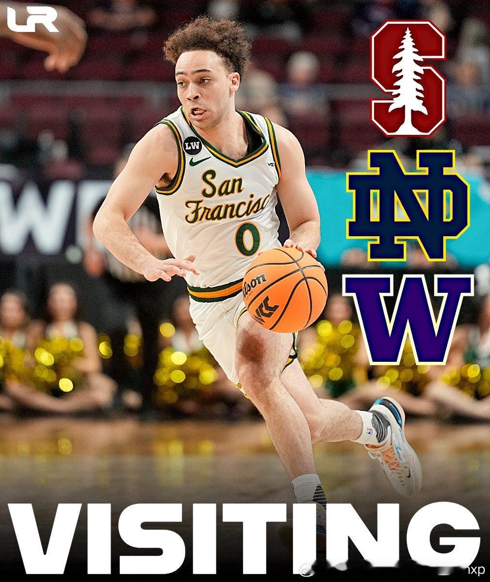 旧金山大学控卫比斯利已访问斯坦福大学，还将前往圣母、华盛顿大学进行访问NCAA