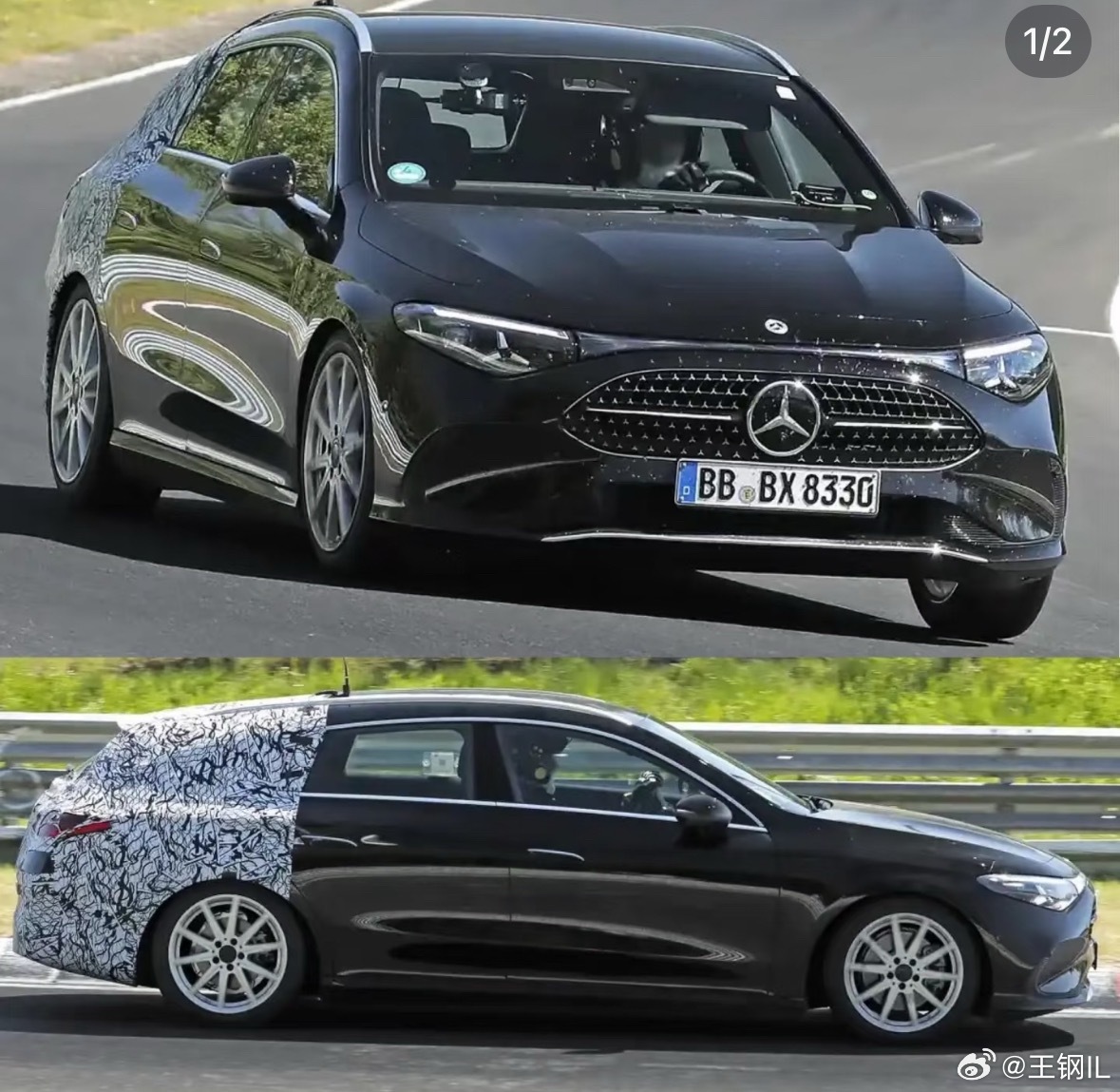 CLA SHOOT Brake谍照来了。如果看看格栅造型，应该不是纯电动车型。 