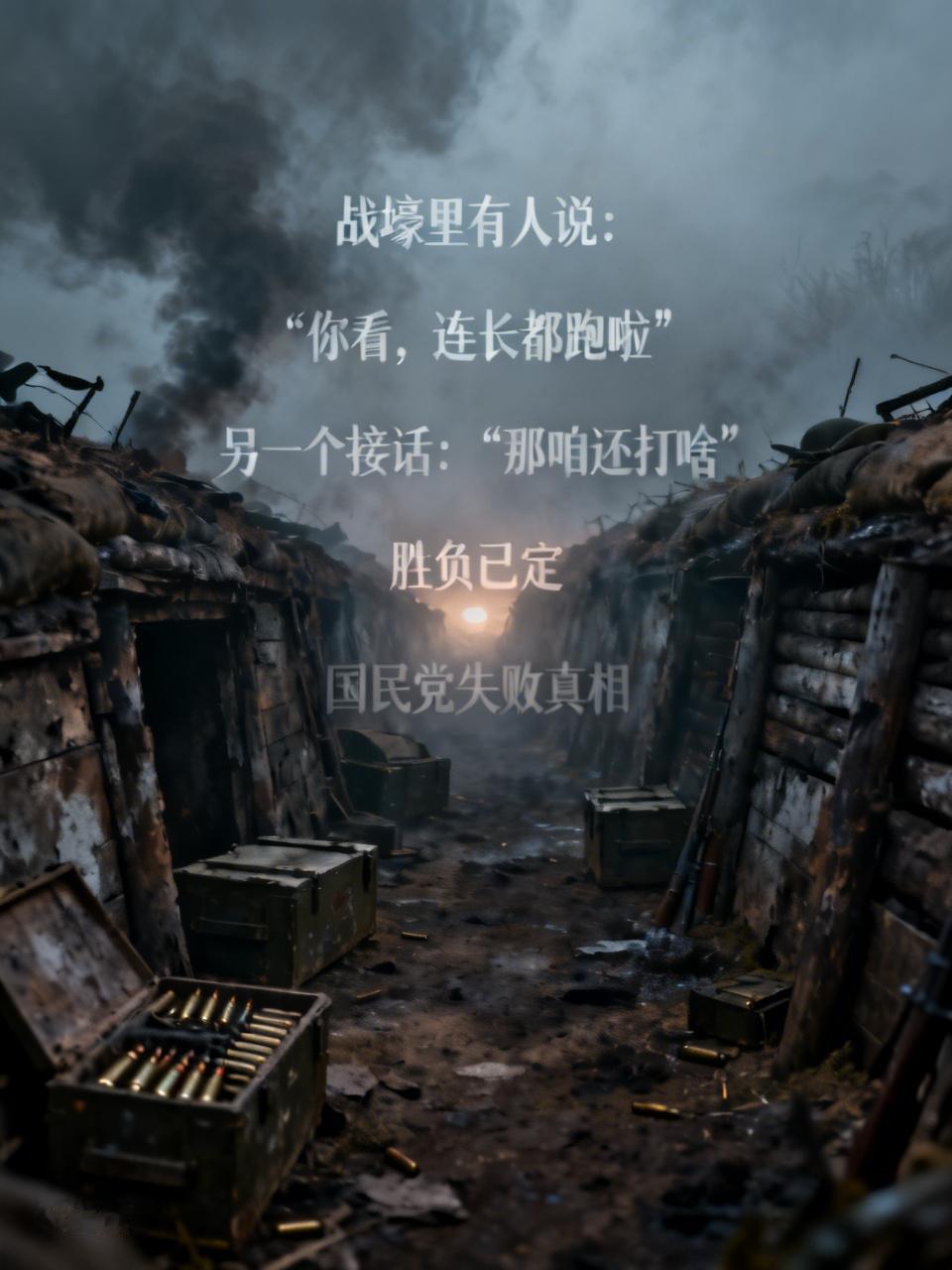 一个老国军士兵回忆：战壕里有人说“你看，连长都跑啦”，另一个接话“那咱还打啥”。