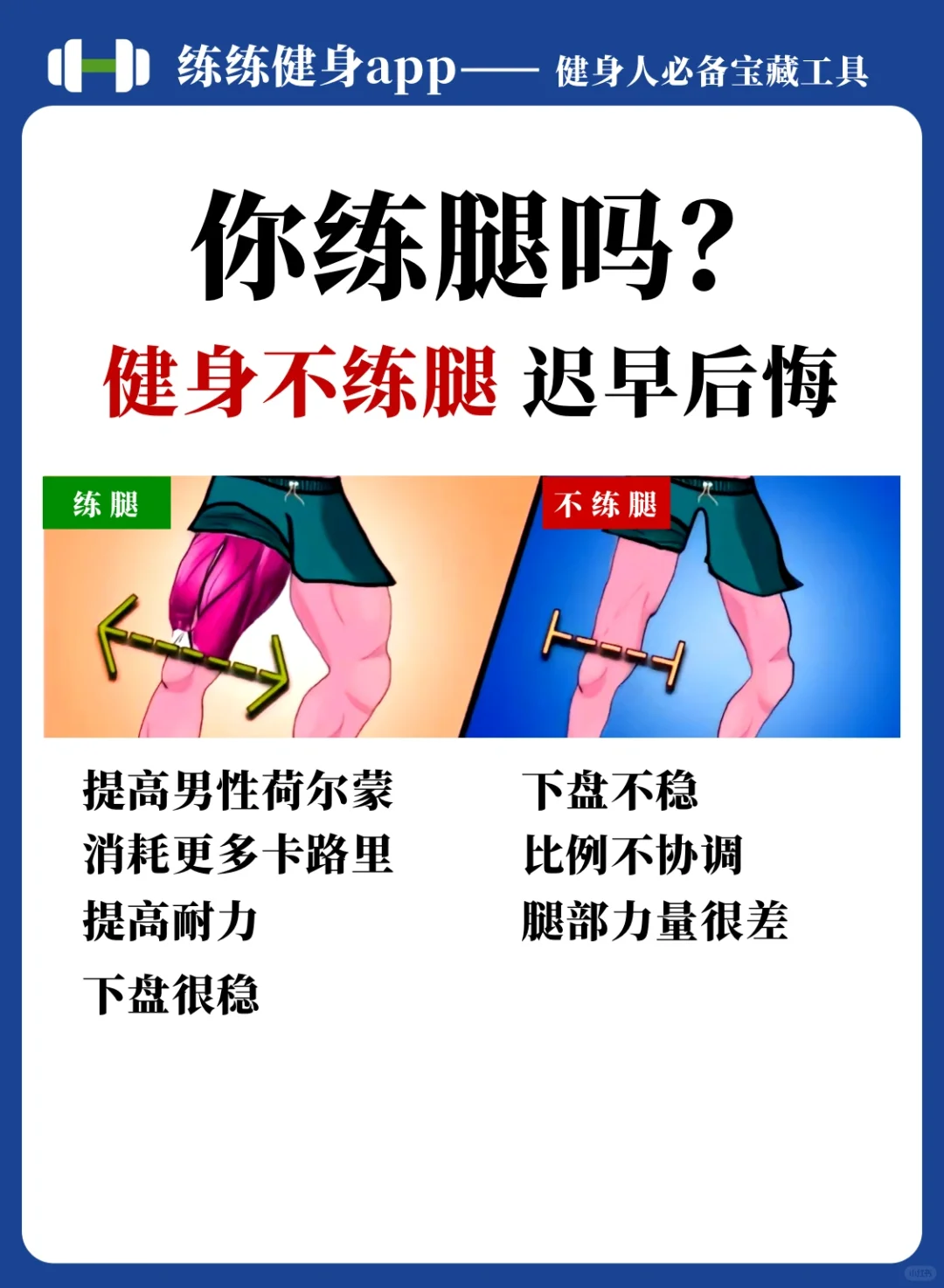 惊呆了！有些人竟然不练腿的！！