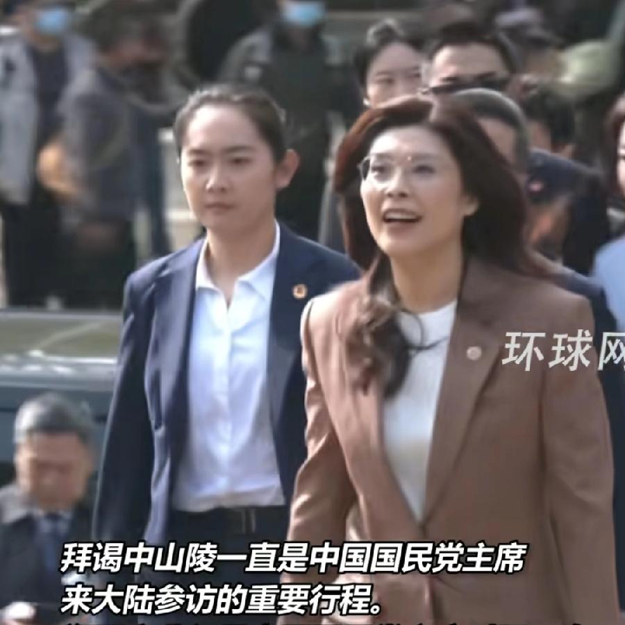 郑丽文身高很高吗，大陆女保镖更高一头！看拜谒南京中山陵同框照片，女保镖显然比郑丽