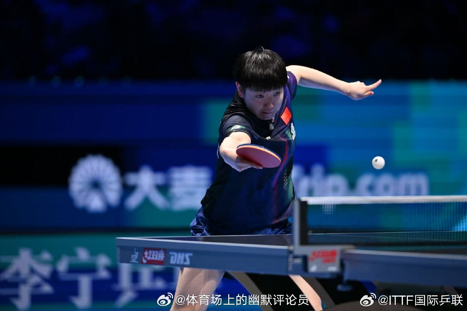 澳门世界杯2026女单小组赛第三轮孙颖莎(CHN)3-0蒂娜·梅谢芙(EGY)【