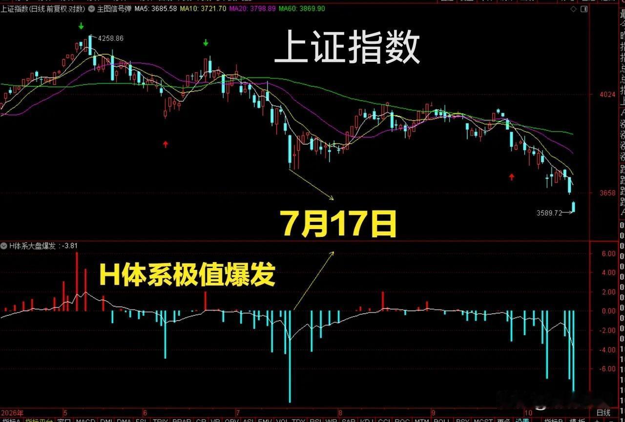 今天10月23日的盘面太漂亮了。不仅走出了大深V，各项数据更是形成了“共振”。H