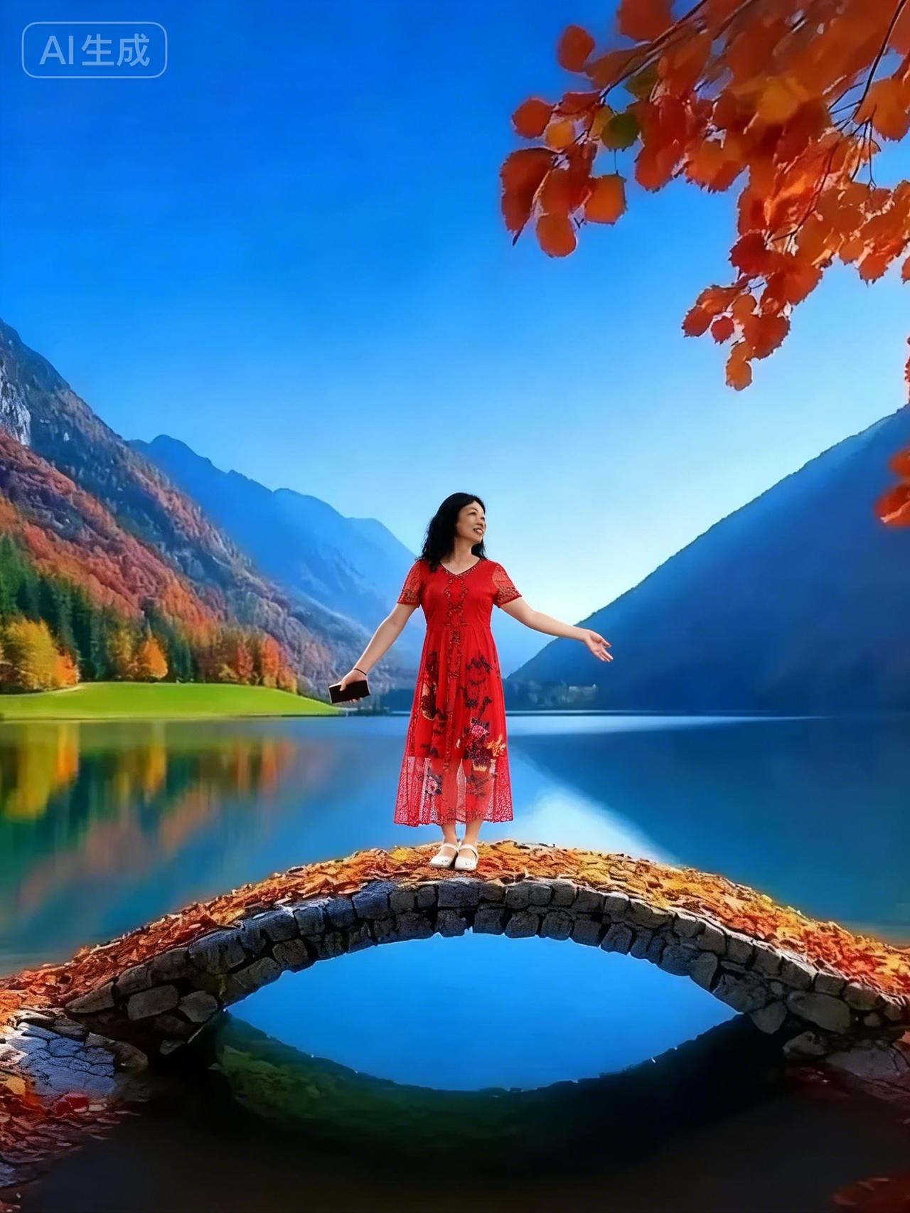 即梦AI 好山好水好心情 治愈系风景