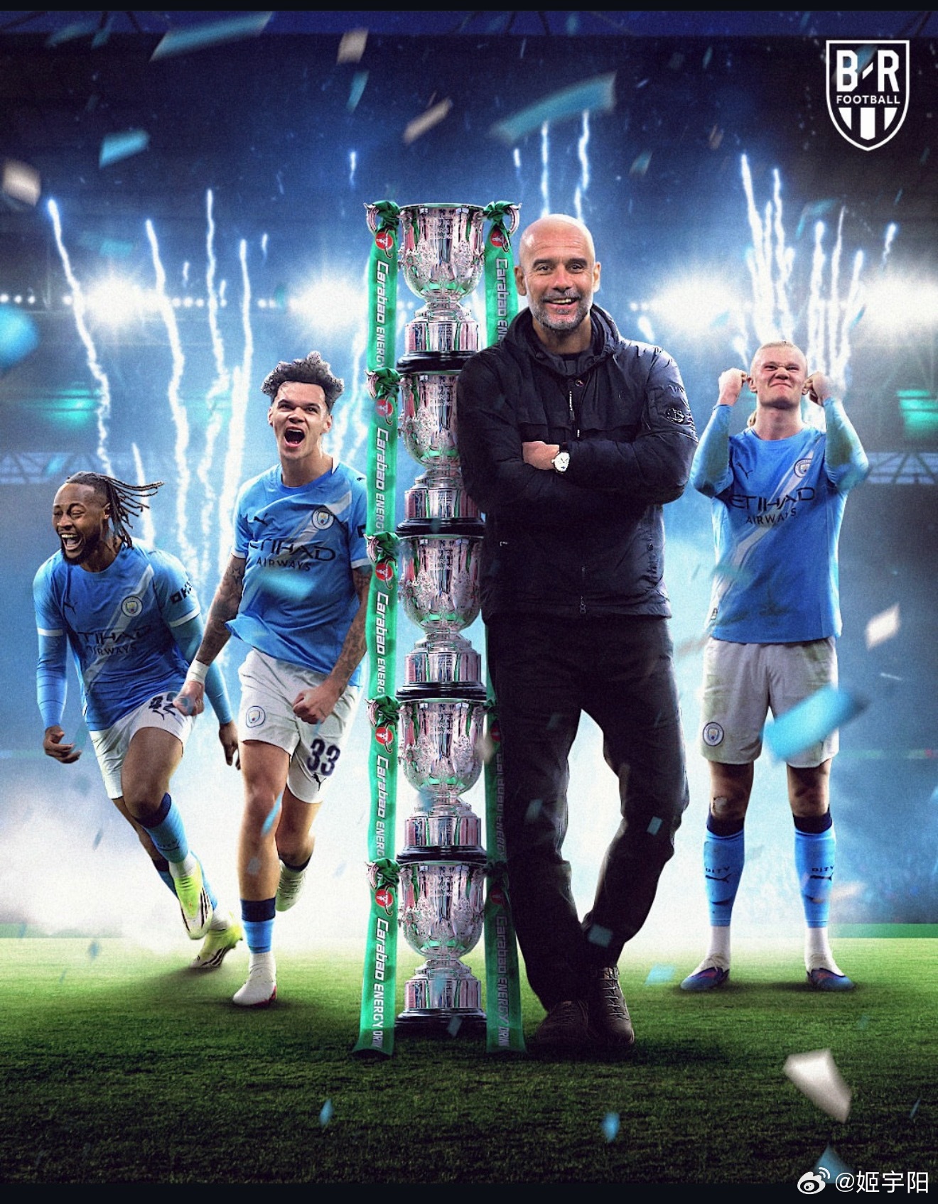 阿森纳0比2曼城曼城夺得联赛杯冠军 射门次数双方一样，射正次数甚至阿森纳比曼城多