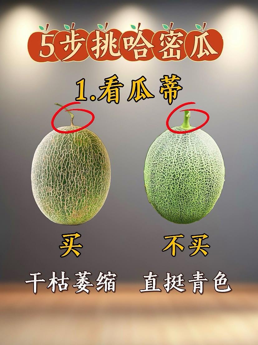 记住这5点，买哈密瓜永远不踩坑！ 买水果小技巧 生活小常识 生活小技巧