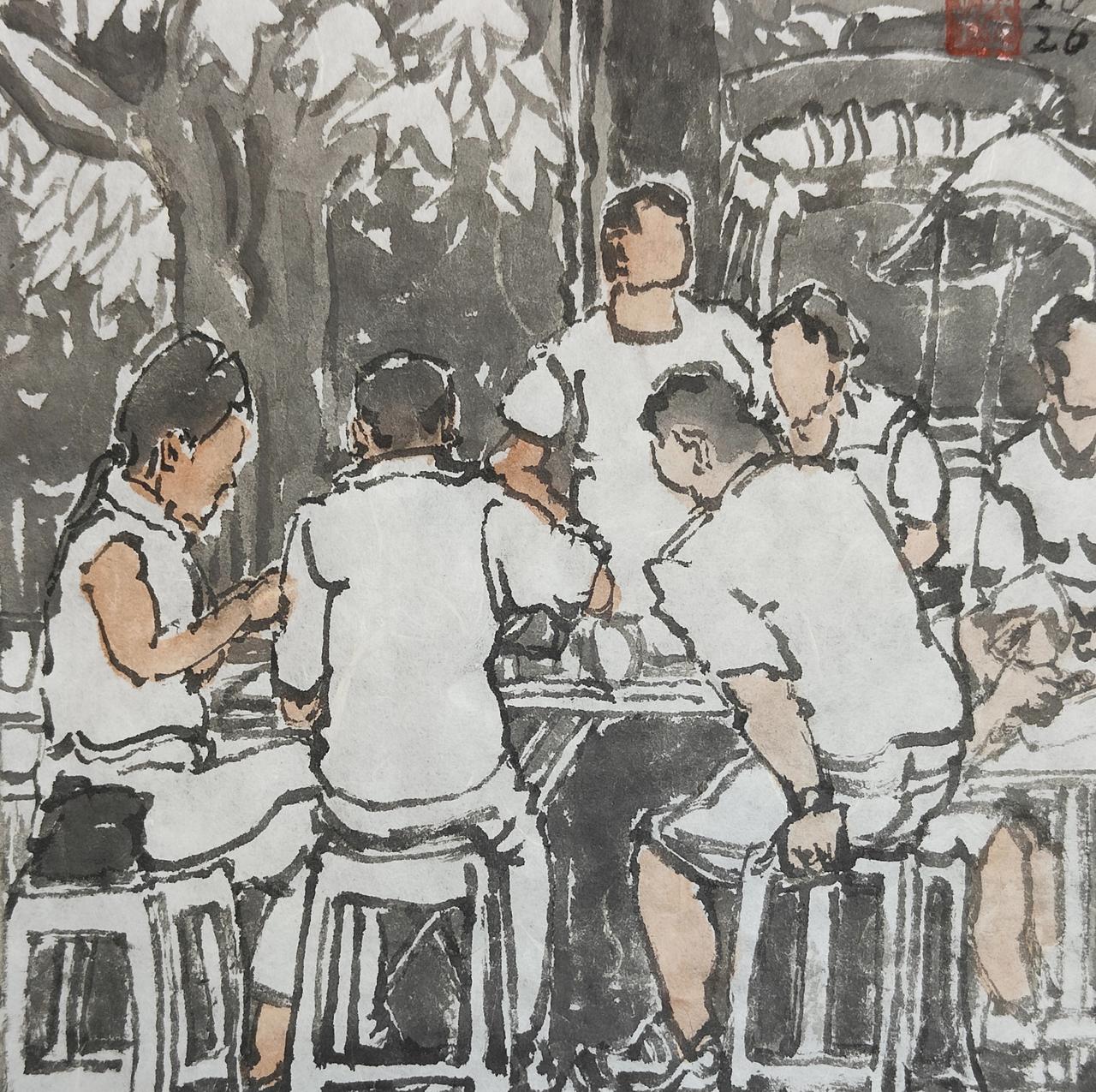 碗子的纸片水墨《红缨路》