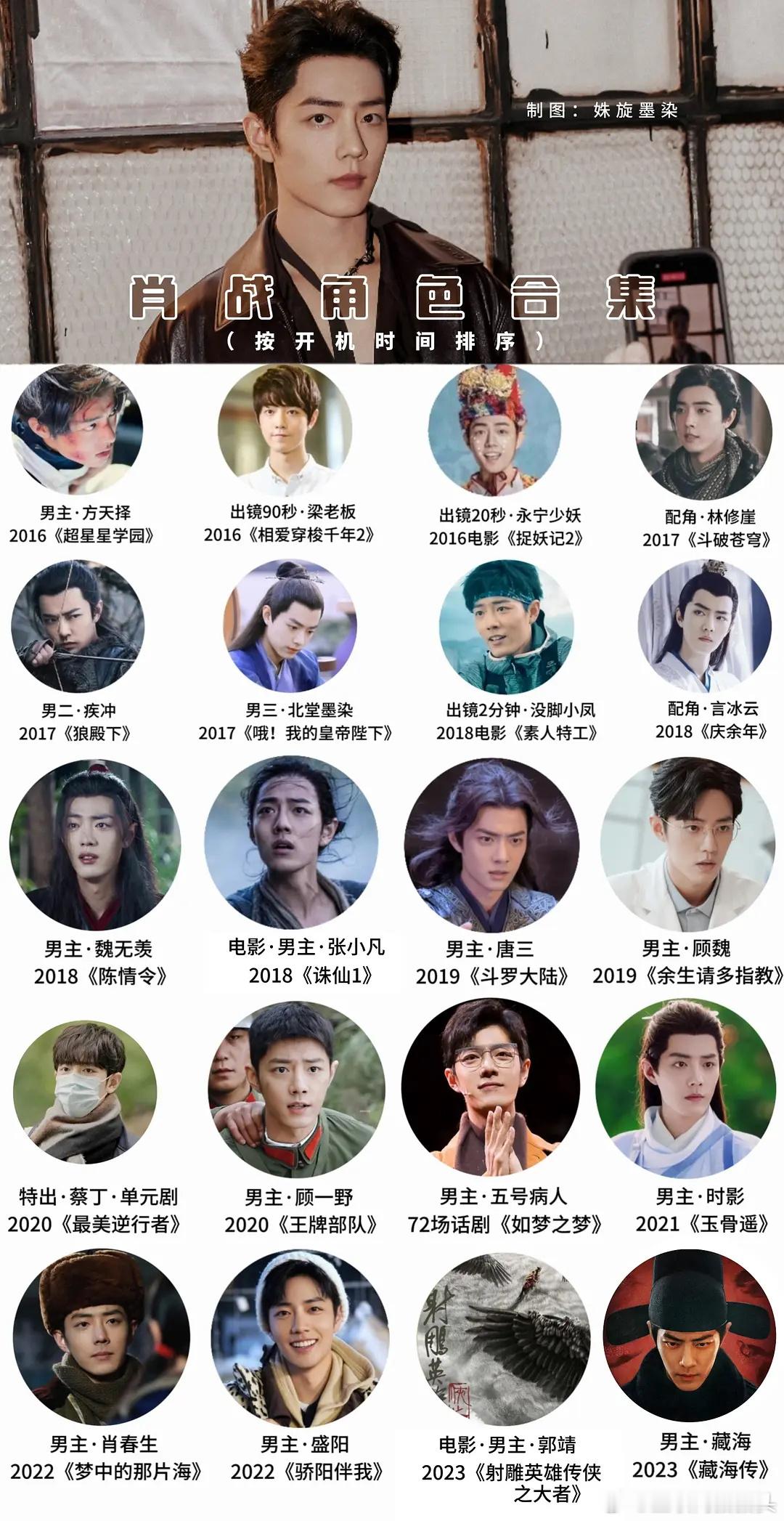 演员肖战影视剧角色盘点，按拍摄年份排序 ​​​