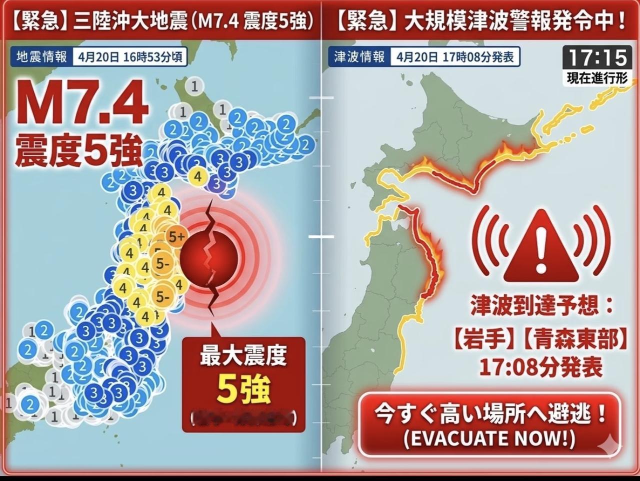 别慌，刚才日本大地震对我国没啥影响！
就在刚刚，日本那边突然7.5级大地震！最厉