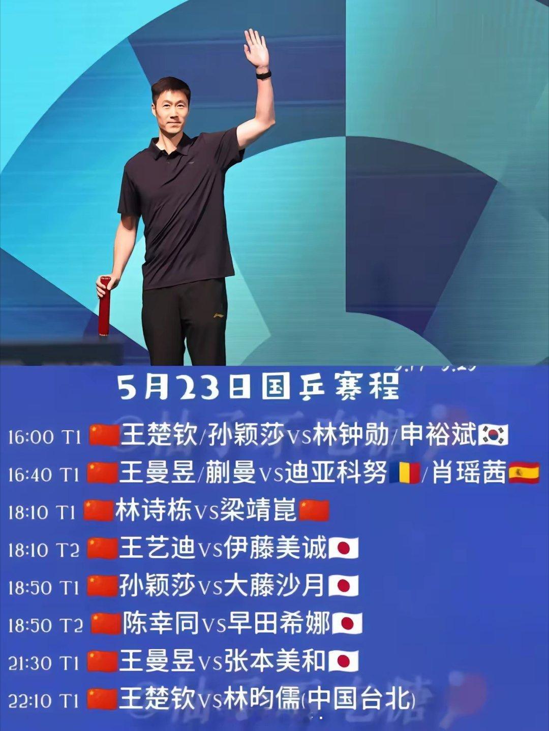 今天，王励勤当选乒协主席一个月。多哈今日的赛程表，就是最好的答卷。 多哈世乒赛进