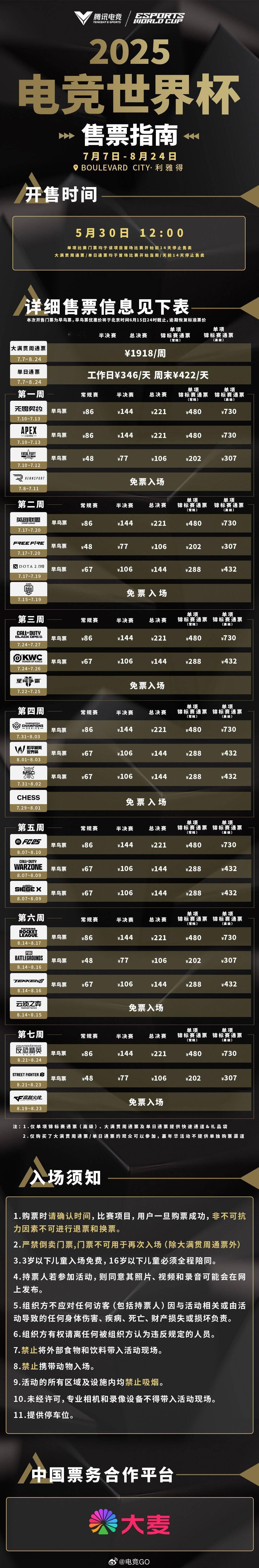 2025电竞世界杯门票开售了中国区由大麦网承售ewc电竞世界杯电子竞技DOTA2