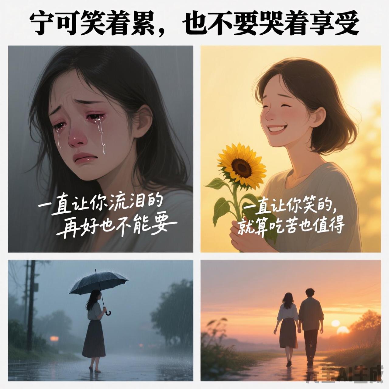 ·女人越来越成熟坚强，不是因为她长大了，而
是因为她没遇到…...
这是一个发人