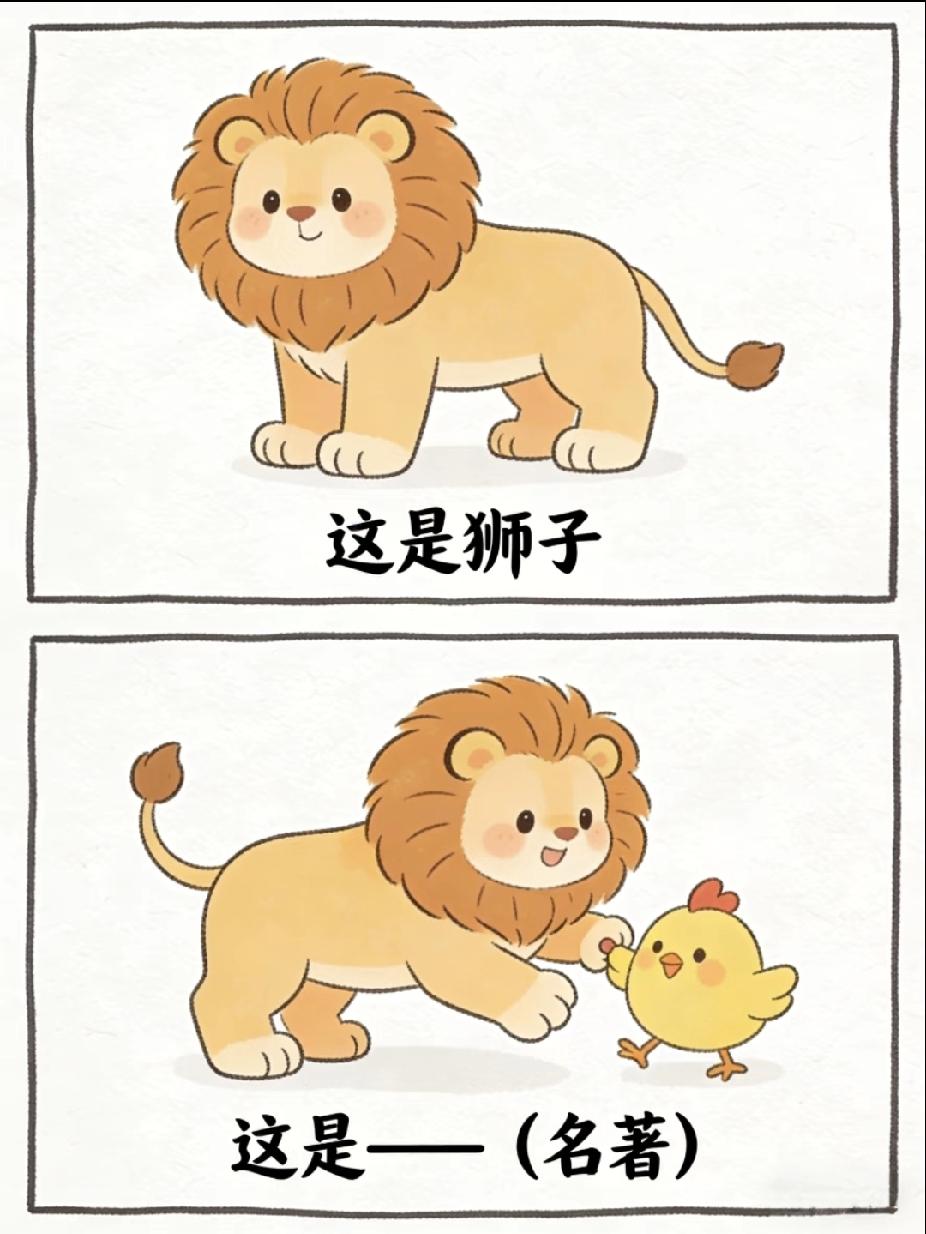 看图猜名著：狮子牵小鸡，你猜得出来吗？