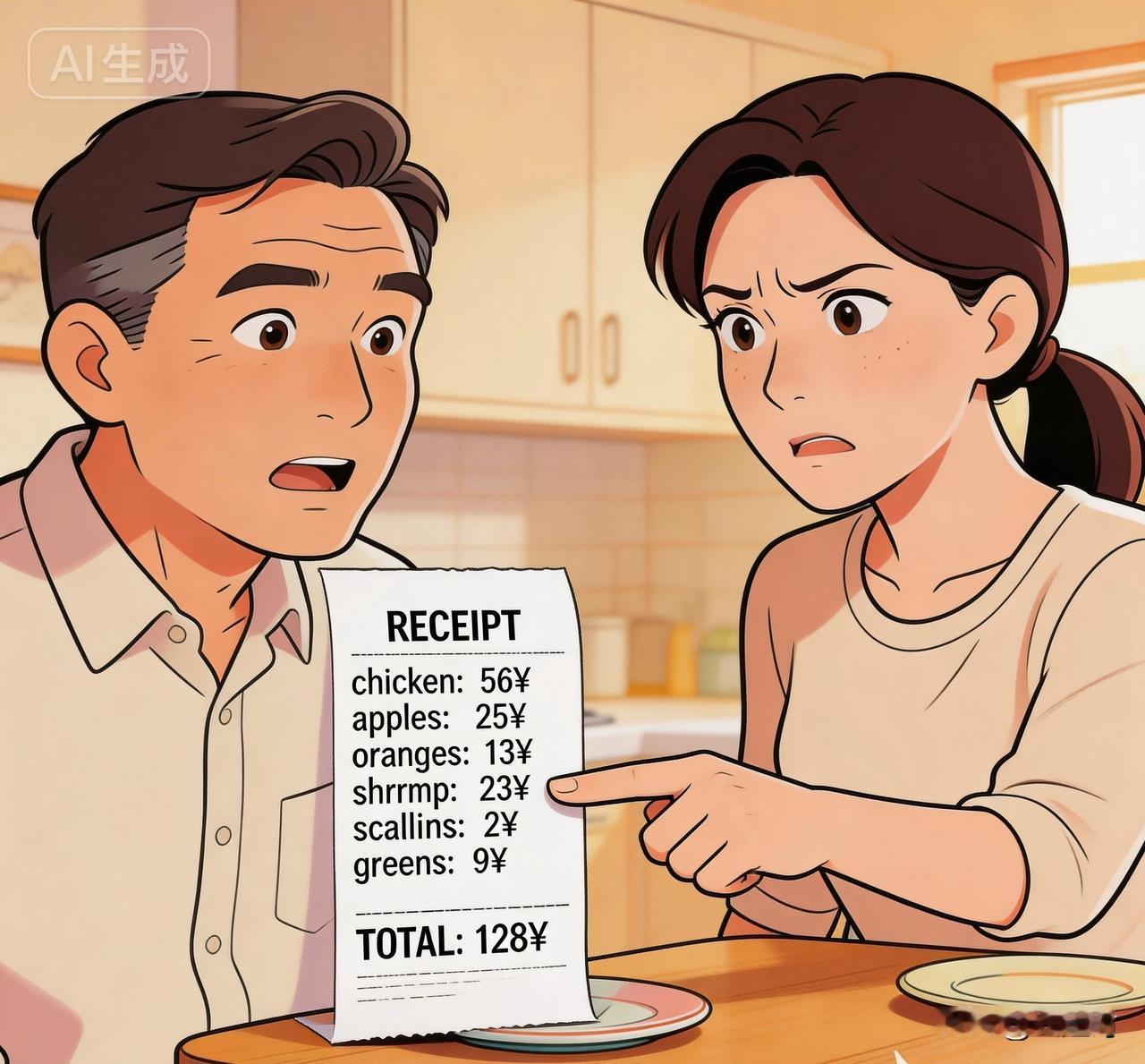 老公说一个月500元养老金就够了，我们来看看够不够吧！

昨天去买菜了，其实就是