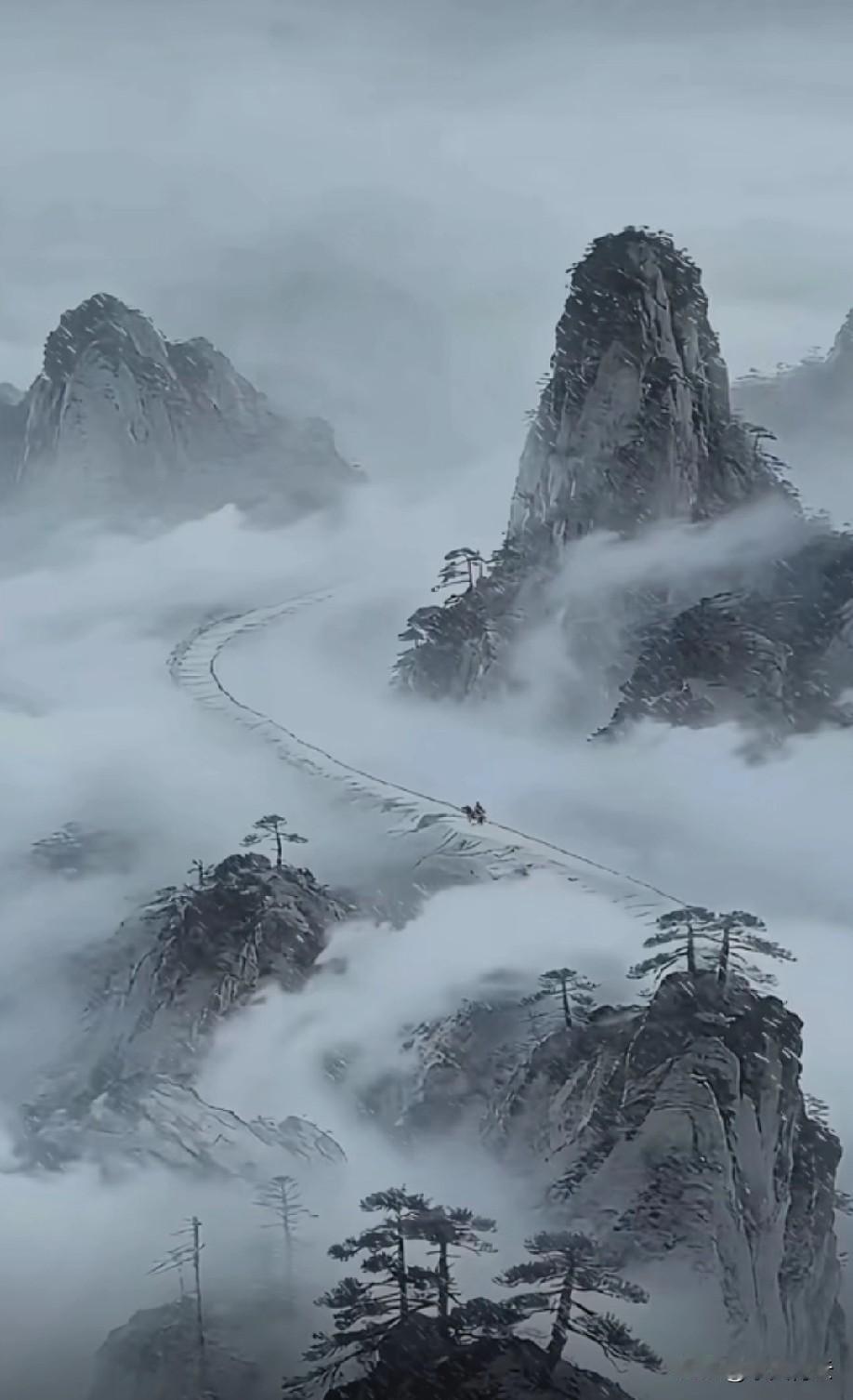 人间烟火尝遍，
索性卸了满身琐碎，
踏雪赴星河。
从此无朝暮催行，
无琐事缠身，