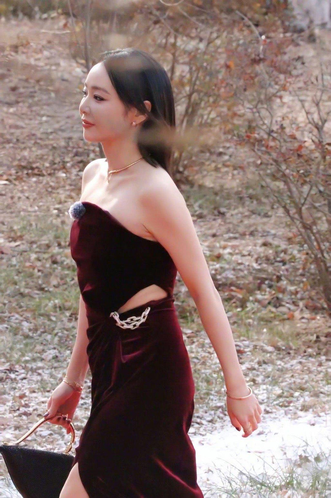 高叶美丽冻人具象化周五晚高疯 当高叶身披薄纱于寒风中微笑定格时，连呼啸的北风都为