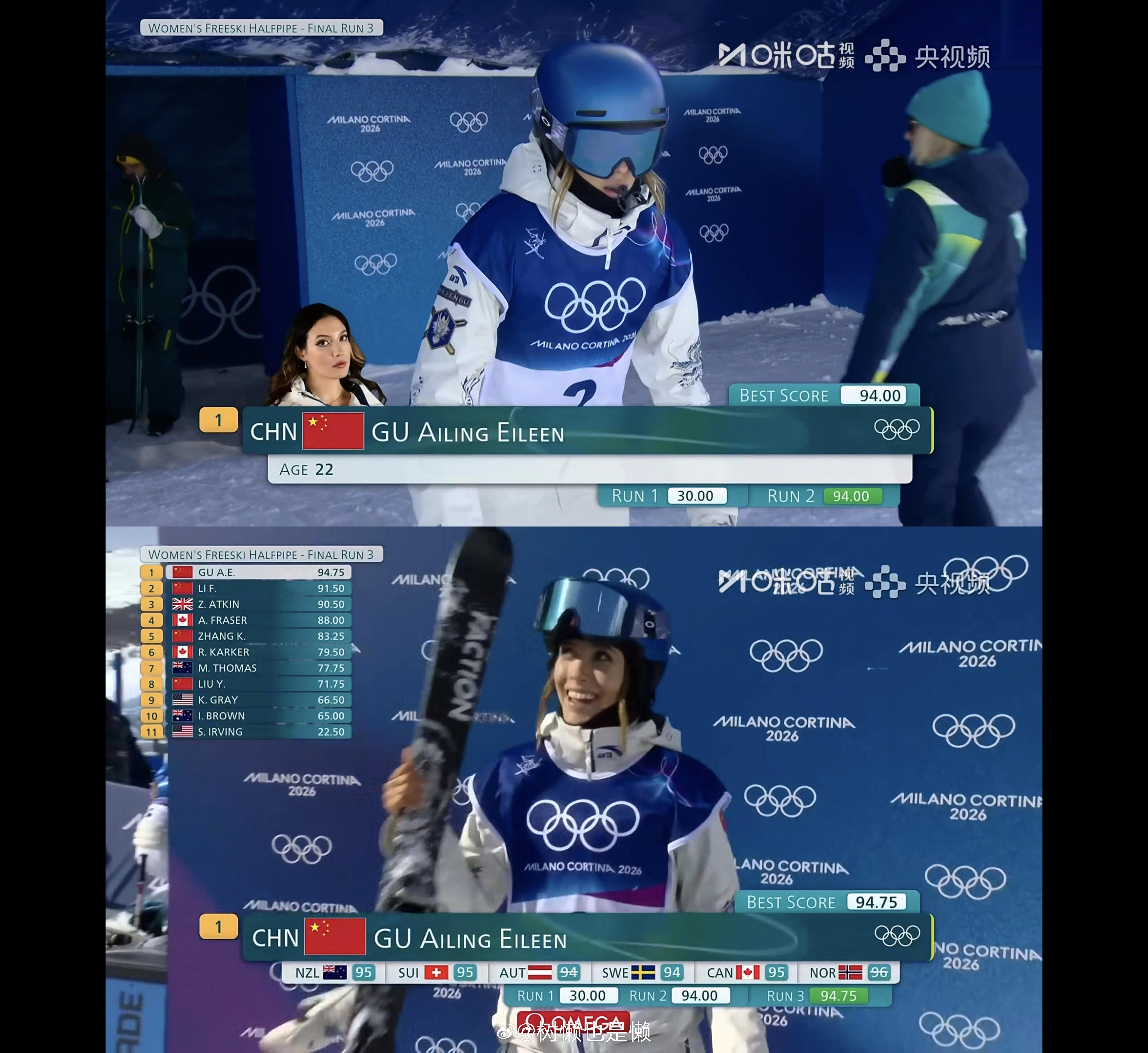 补一下今晚吃饭时看的直播这几个空中飞跃的镜头真的特别好看啊⛷️ 