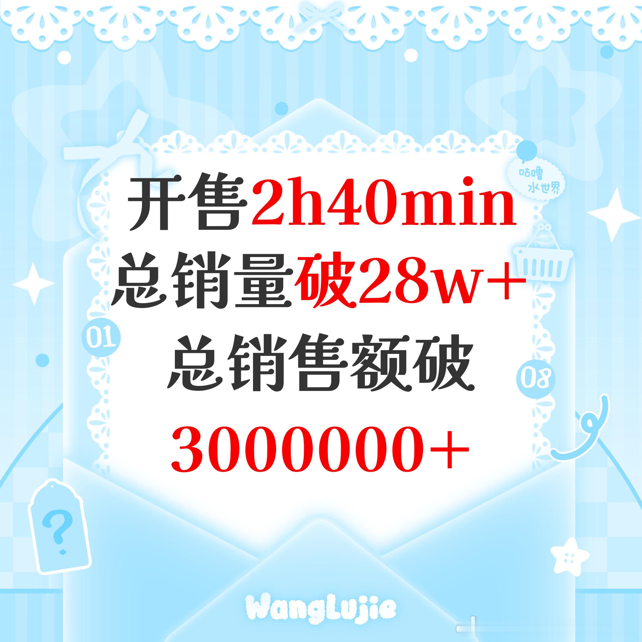王橹杰周边销售额破300w👍🩵 