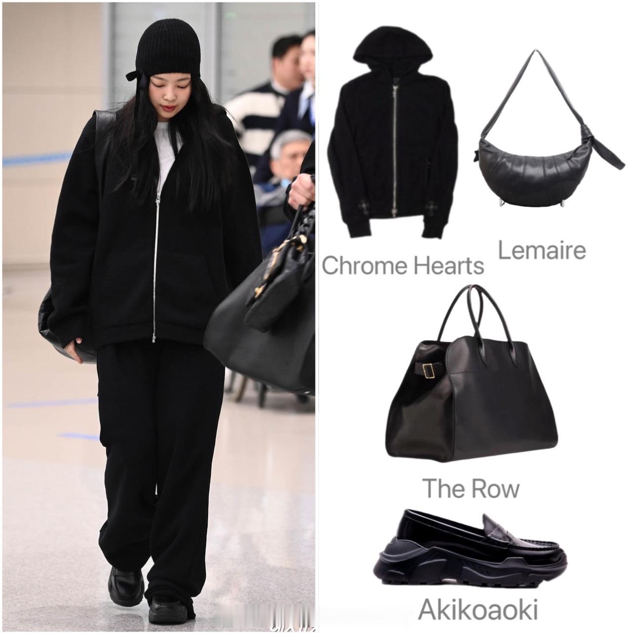 Jennie金智妮回国私服解析，简约黑白搭配休闲实穿！ ​​​