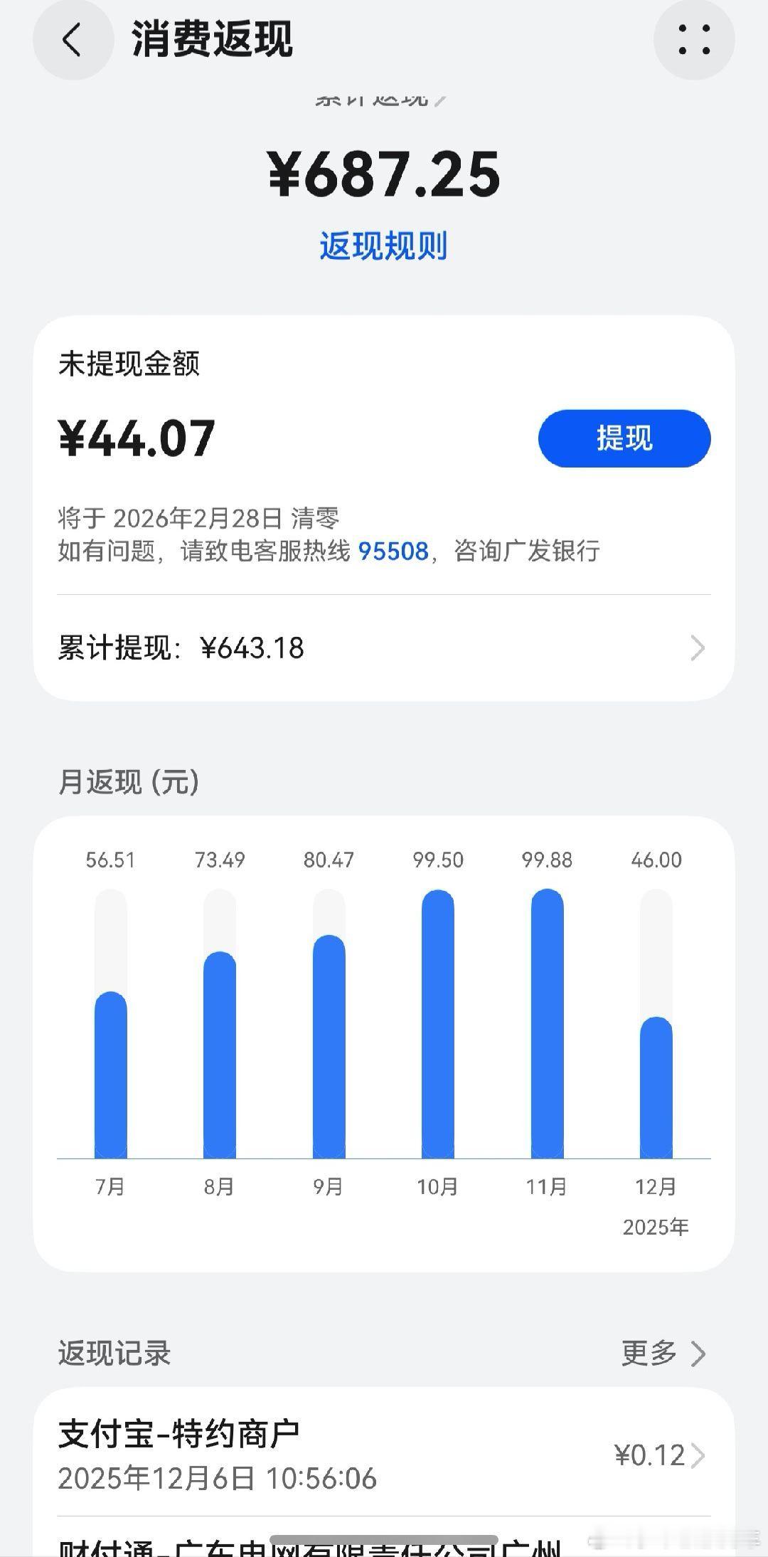 感谢华为信用卡每个月给我发零用钱，不知不觉间已经从华为那里回血600元的购机基金