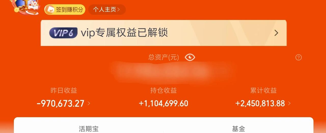 万日长投第2799天，昨天基金收益-97W，狠吧，跌也跌出纪录来了，一部全款奔驰