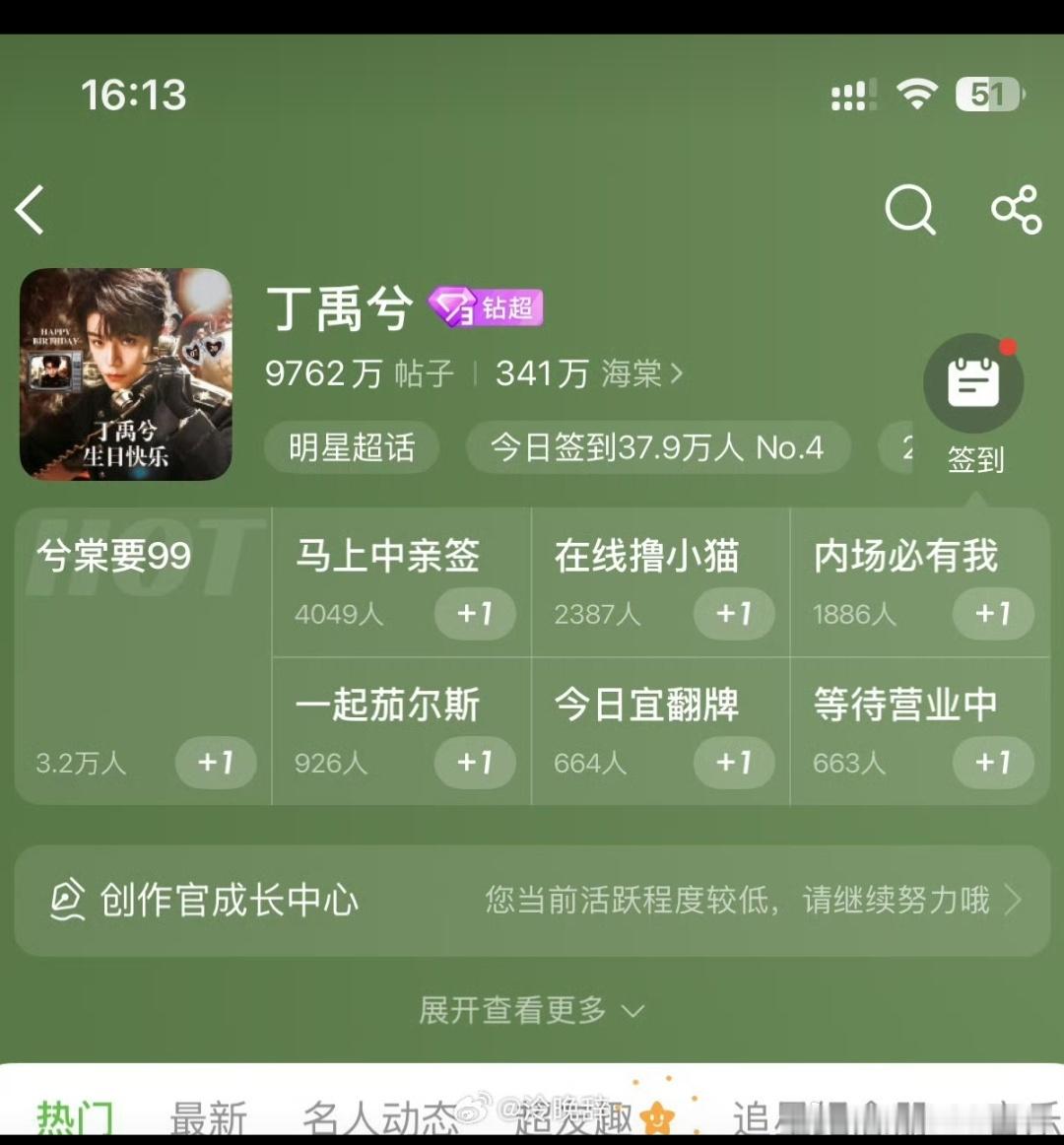侯明昊 丁禹兮什么情况？侯明昊和丁禹兮大名结伴上热搜还在比超话数据，因为同个节目