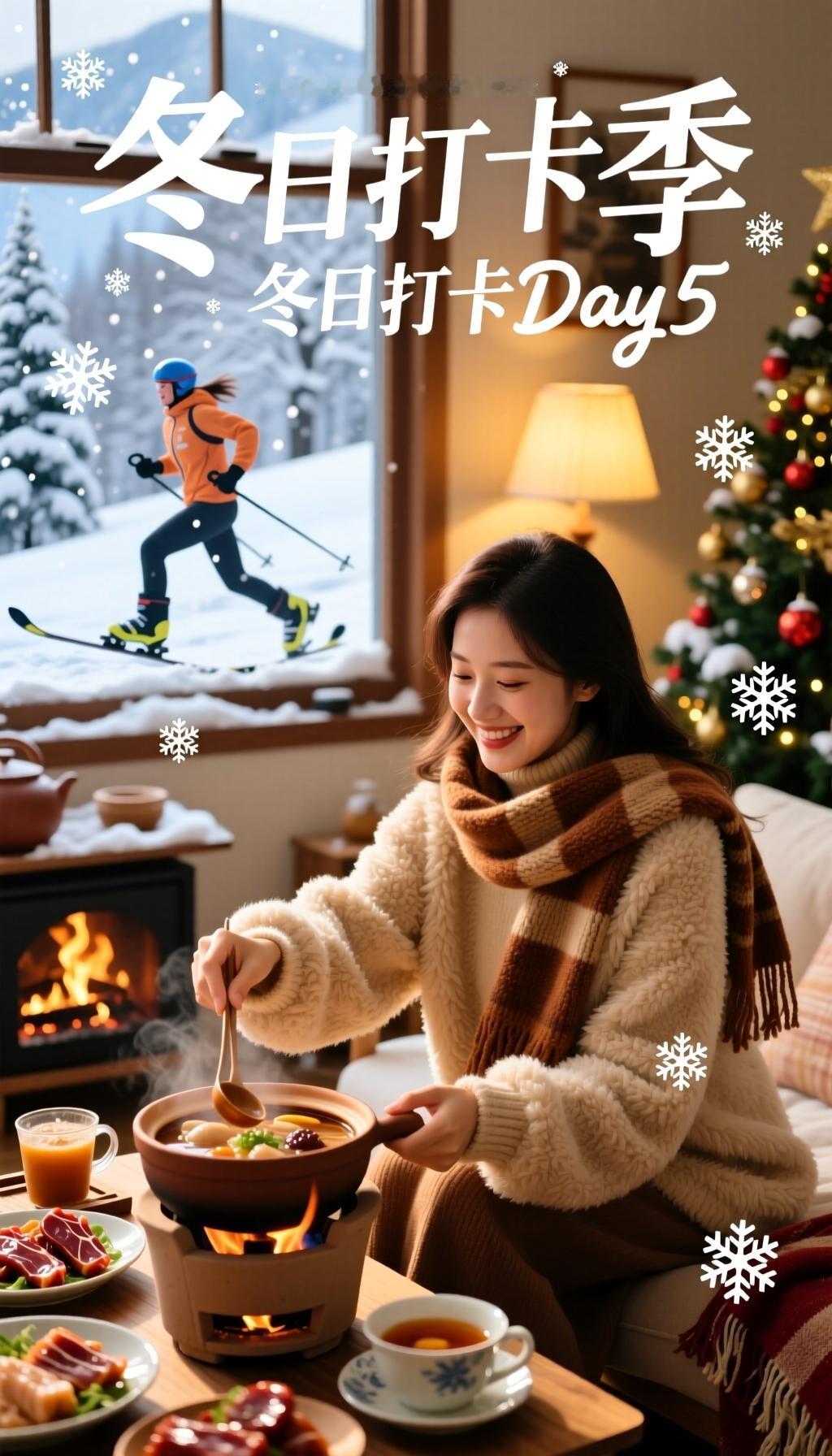 一、内容构思方向
 
1. 暖冬治愈向：围炉煮茶、热饮DIY、毛绒穿搭、窗边晒太