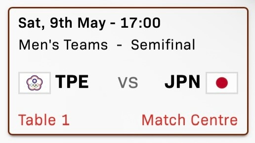 张本智和张本智和2026年伦敦世乒赛赛程 ▶️男子团体SF🇯🇵日本 VS 中