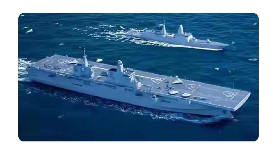 美媒说我国076四川舰超法国戴高乐号核动力航母，是有依据的。076舰长263米，