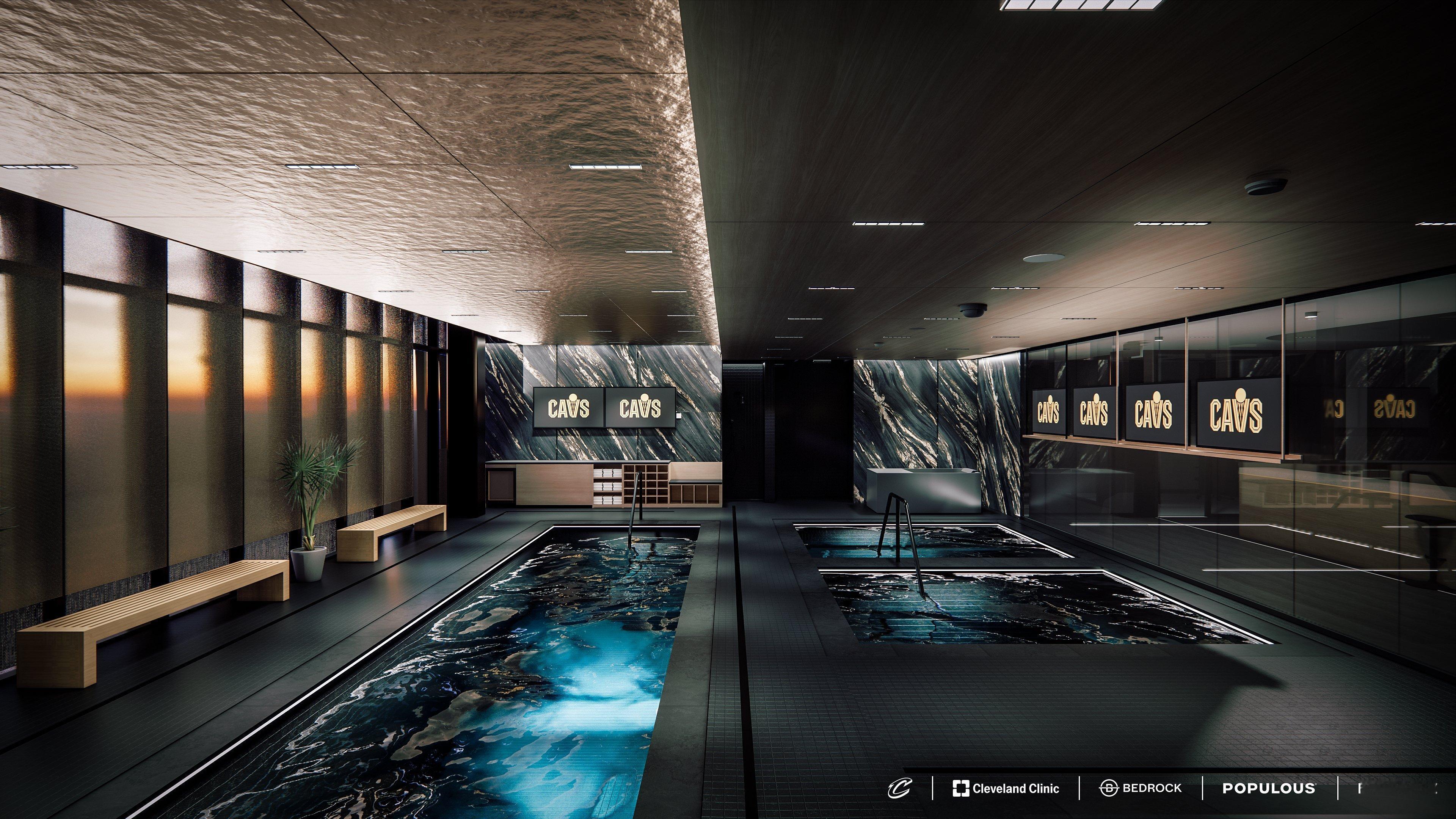 ▲骑士公布了未来建立在市中心的球馆效果图▲他将是美国面积最大的职业体育训练设施▲