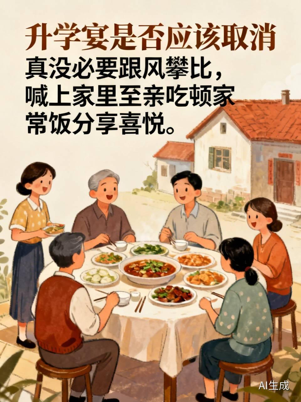 升学宴是否应该取消 升学宴这事儿真的早就变味了。
身边去年有个亲戚家孩子考上二本
