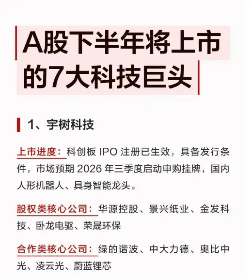 A股下半年将上市的7大科技巨头A股下半年最让资金兴奋的，不是指数能冲多高，而是一