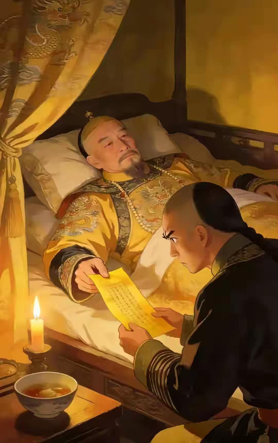 帝王棋局：康熙遗诏与隆科多的宿命
 
康熙弥留之际，畅春园寝殿内寒意沉沉。他吃力