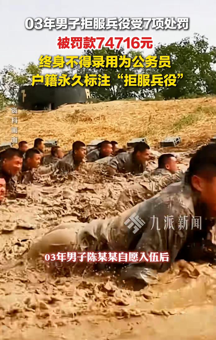 全网通报！贵州00后男子自愿入伍后拒服兵役，被罚7万多，户口本永久标注，终身不得