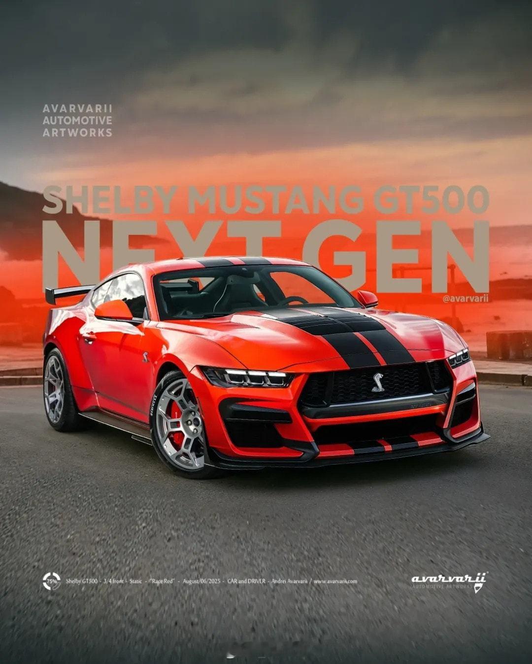 全新福特Mustang Shelby GT500渲染图 【新车渲染】全新福特Mu