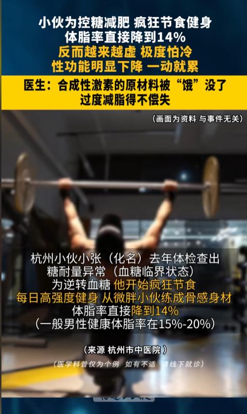 “得不偿失！”7月7日报道，浙江杭州，一微胖小伙体检时查出了糖耐量异常，血糖处于