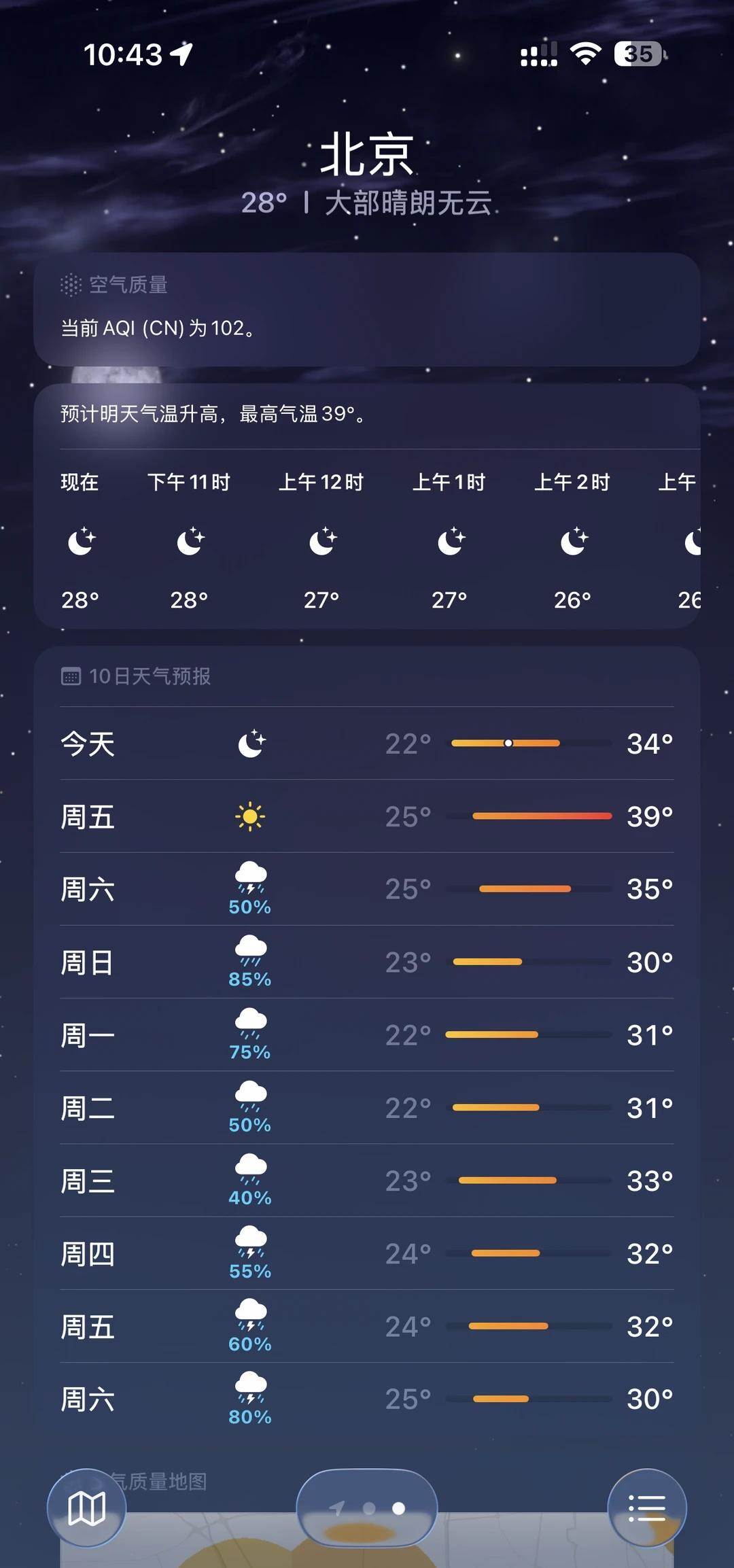 北京明天比非洲都热吧
明天北京要怎么待这天气翻脸比翻书还快 天气说变就变 闷热的